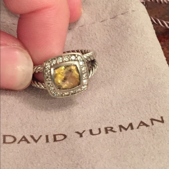 David Yurman Petite Albion Ring Citrine Size 5 - Picture 2 of 6